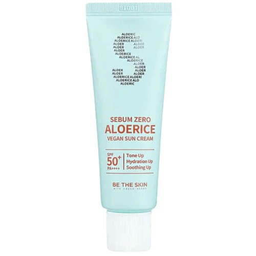 Себорегулирующий солнцезащитный крем Be The Skin Sebum Zero Aloerice Vegan Sun Cream SPF50+ PA++++
